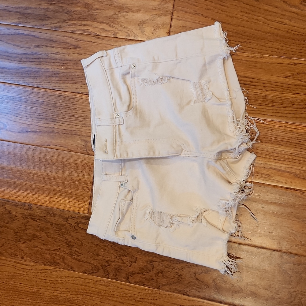 Express light pink jean short